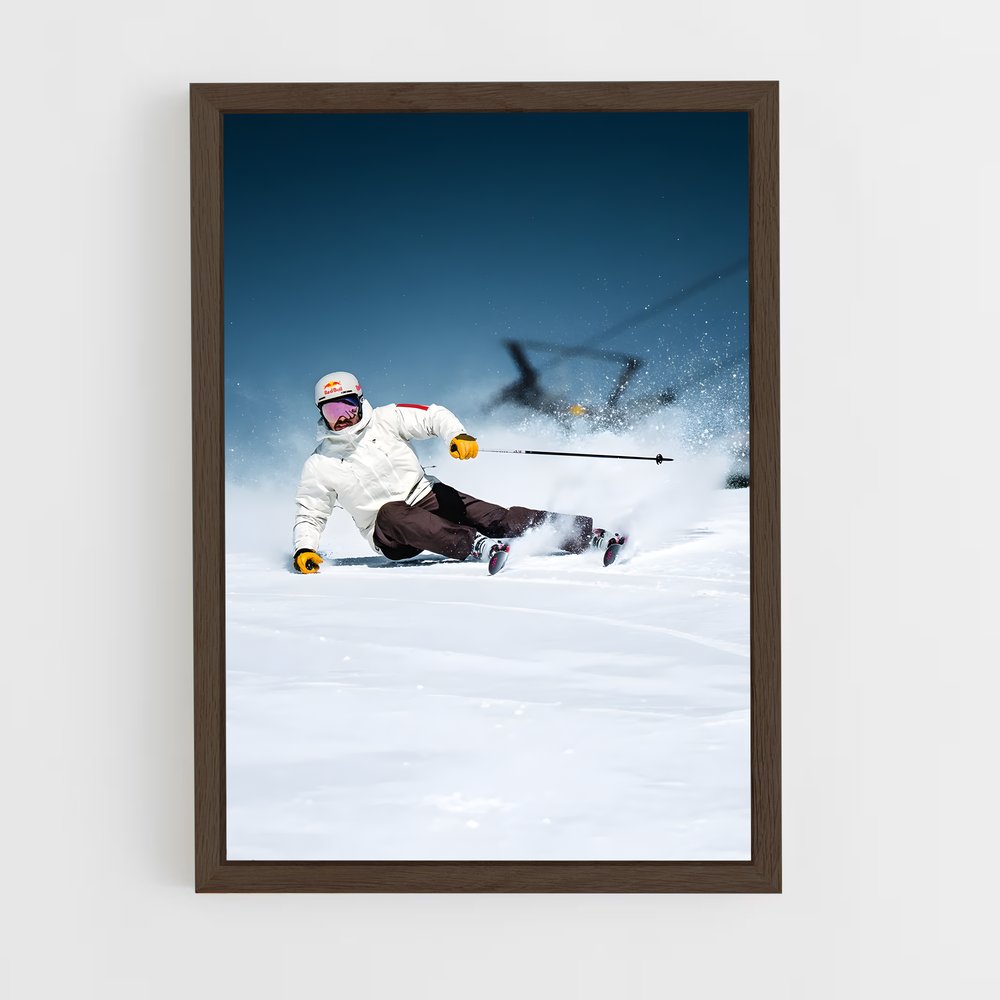 Poster Descente Glacée – affiche Ski (vue 5)