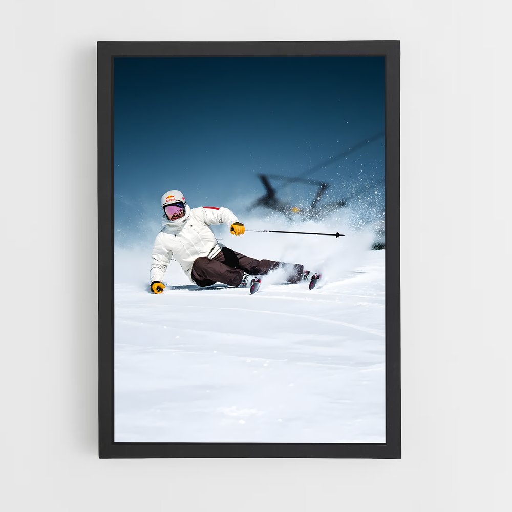 Poster Descente Glacée – affiche Ski (vue 2)