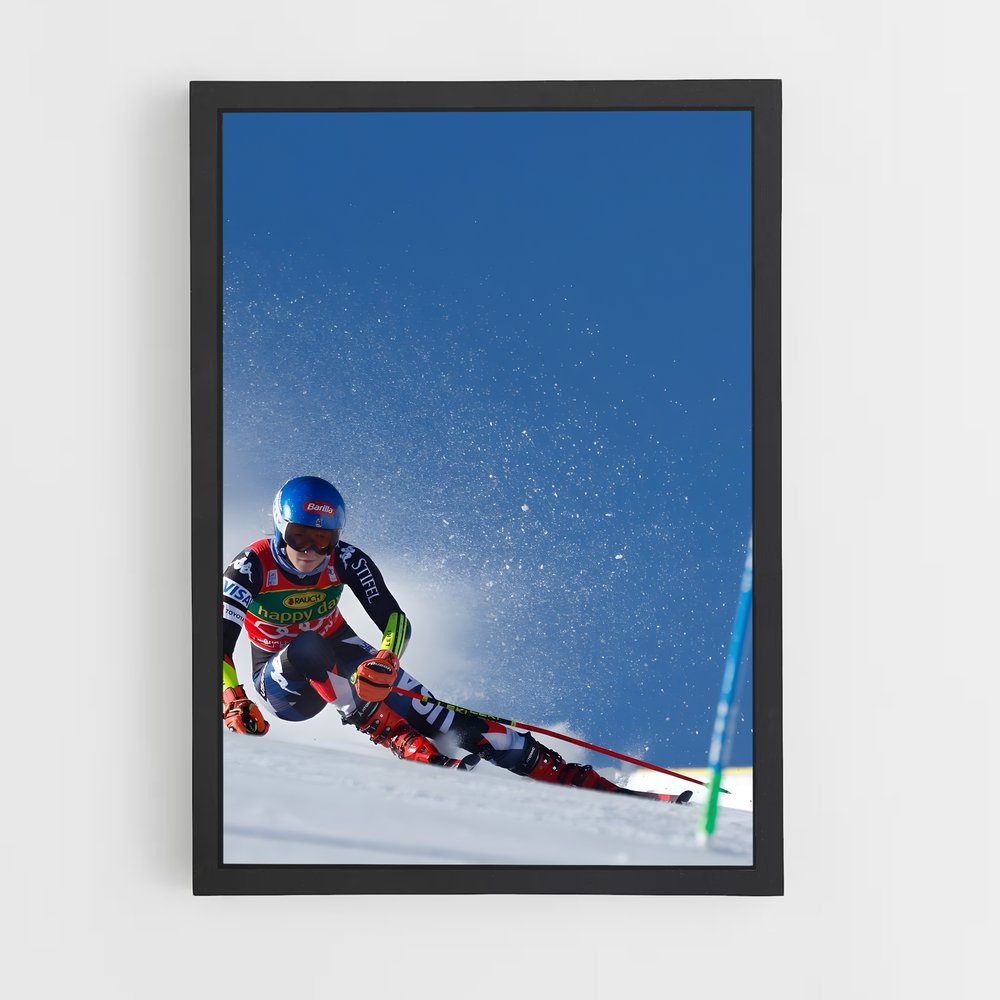 Poster Ski Alpin Dynamique (vue 2)