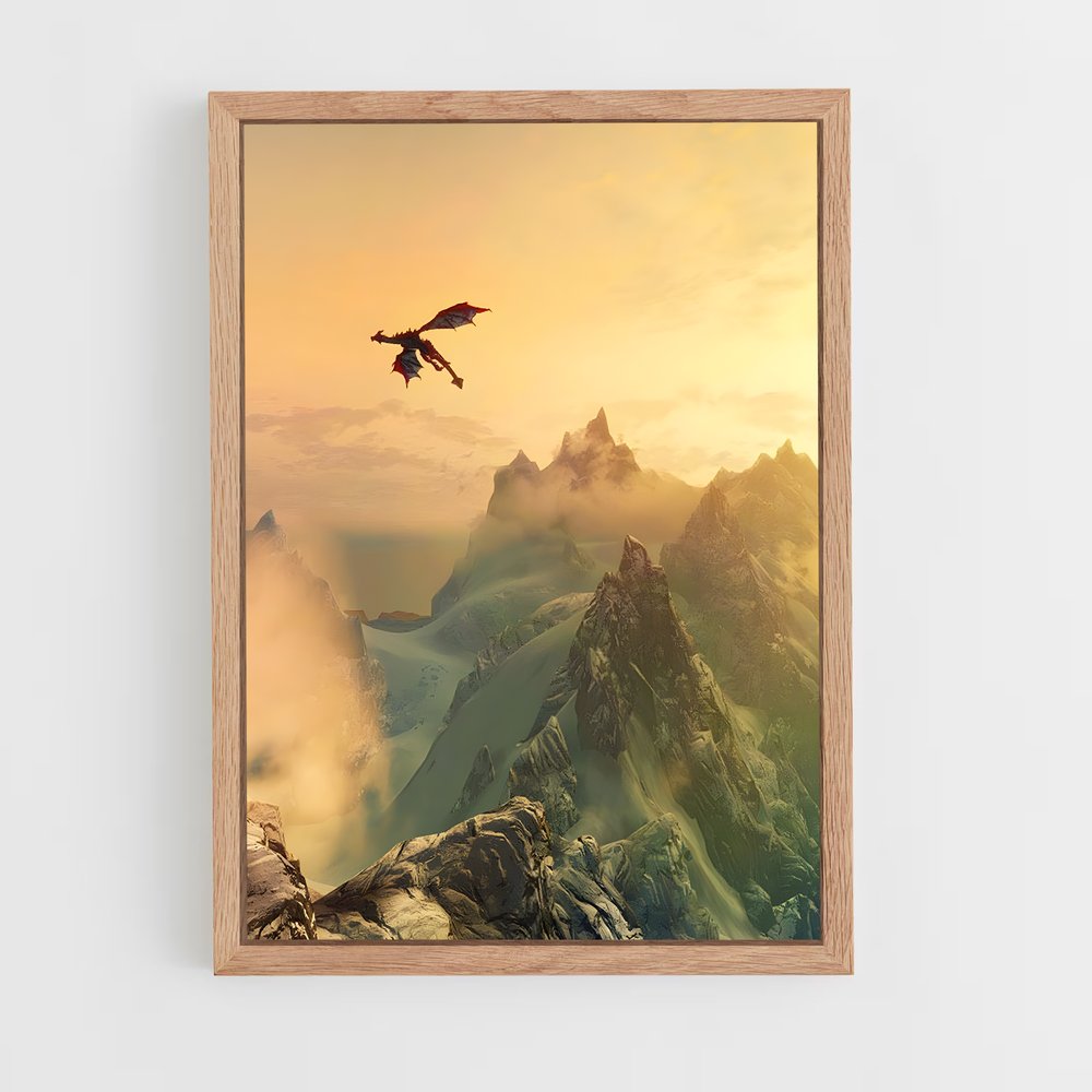 Poster Skyrim Dragon (vue 4)