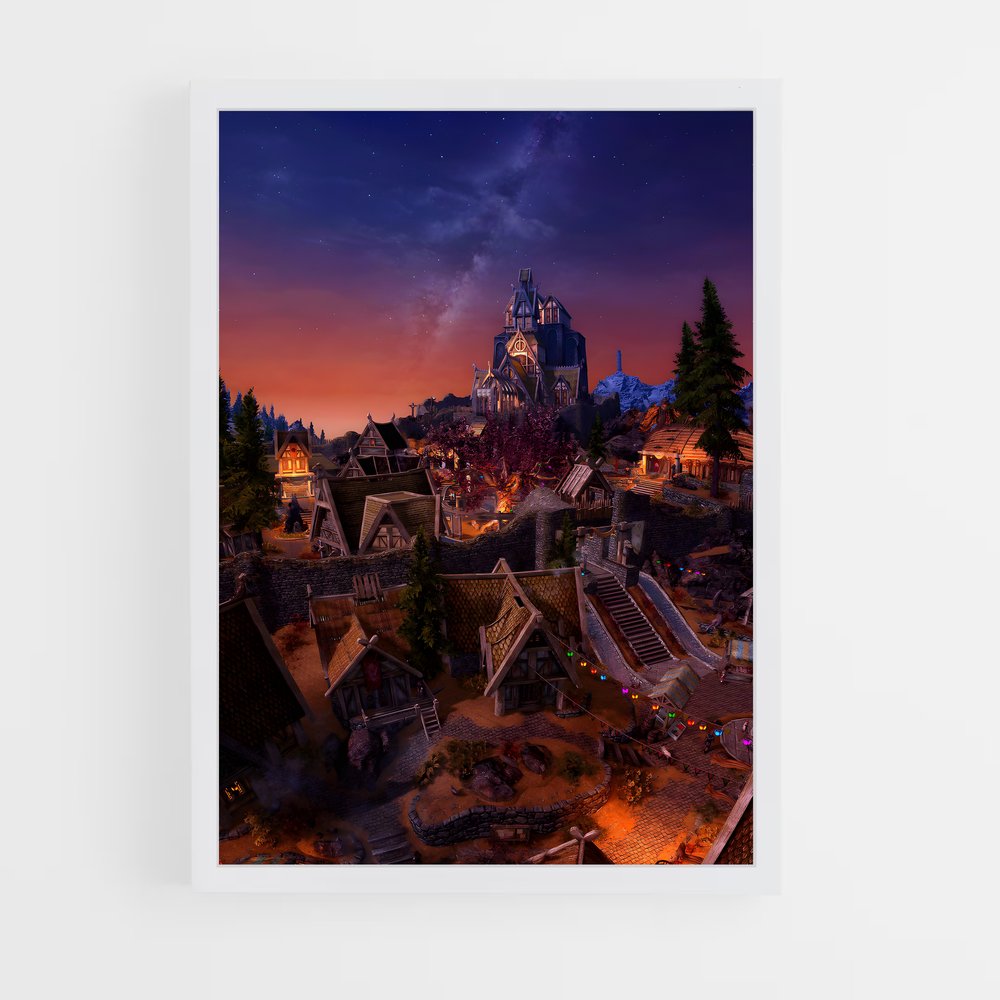 Poster Ville Skyrim (vue 3)