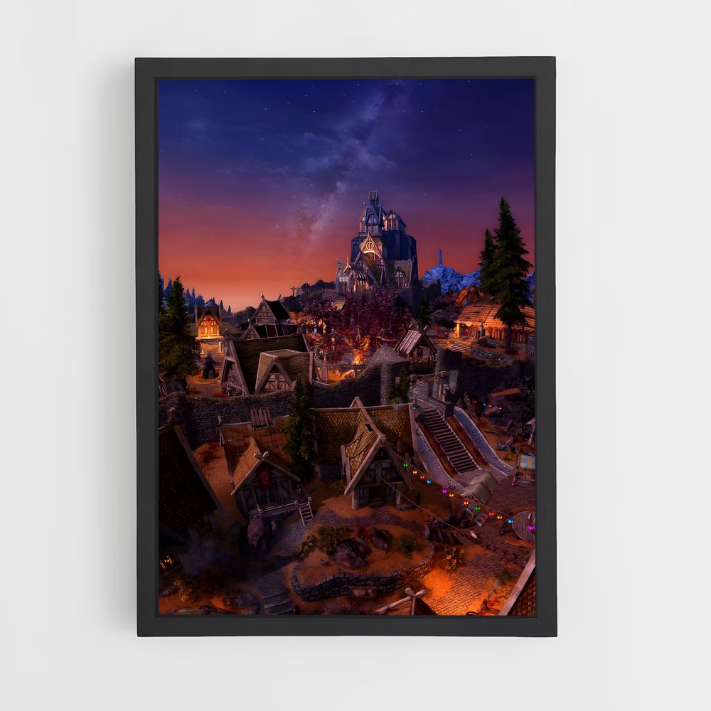 Poster Ville Skyrim (vue 2)