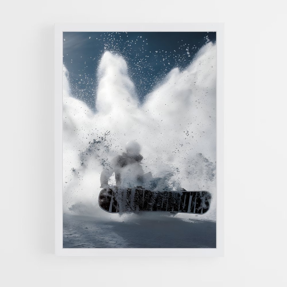 Poster Poudreuse Extrême – affiche Snowboard (vue 3)