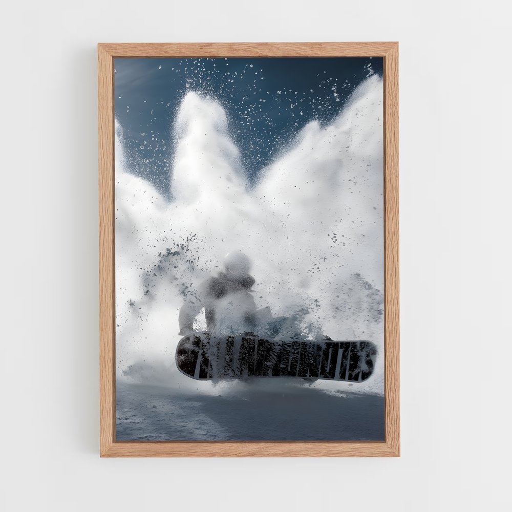 Poster Poudreuse Extrême – affiche Snowboard (vue 4)