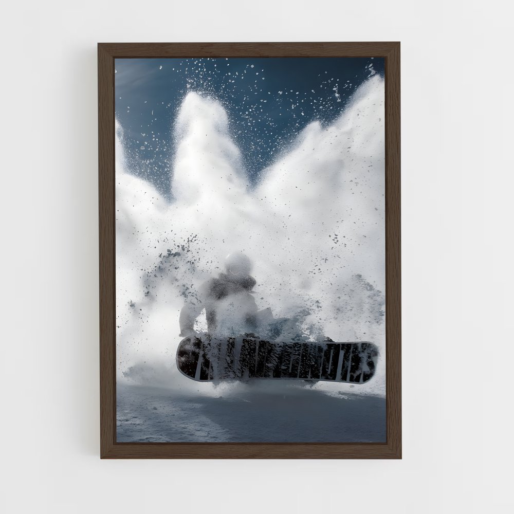 Poster Poudreuse Extrême – affiche Snowboard (vue 5)