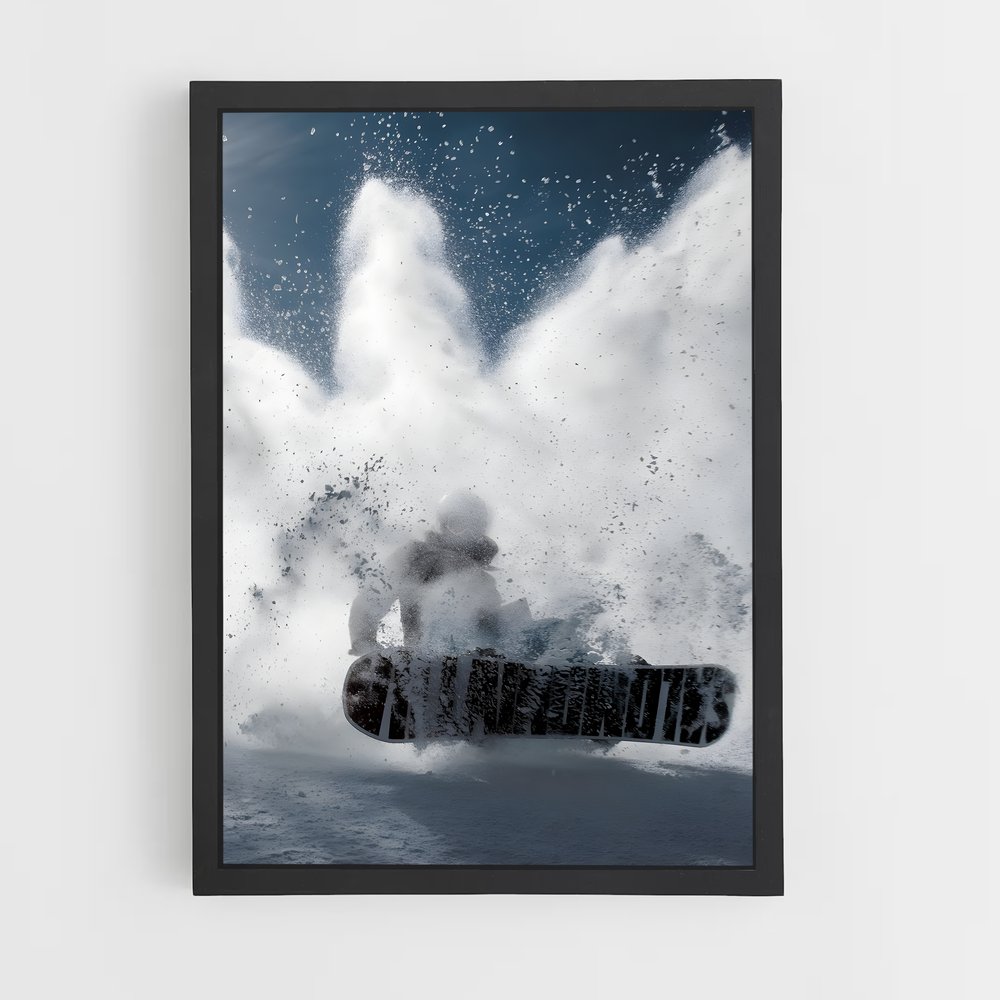 Poster Poudreuse Extrême – affiche Snowboard (vue 2)