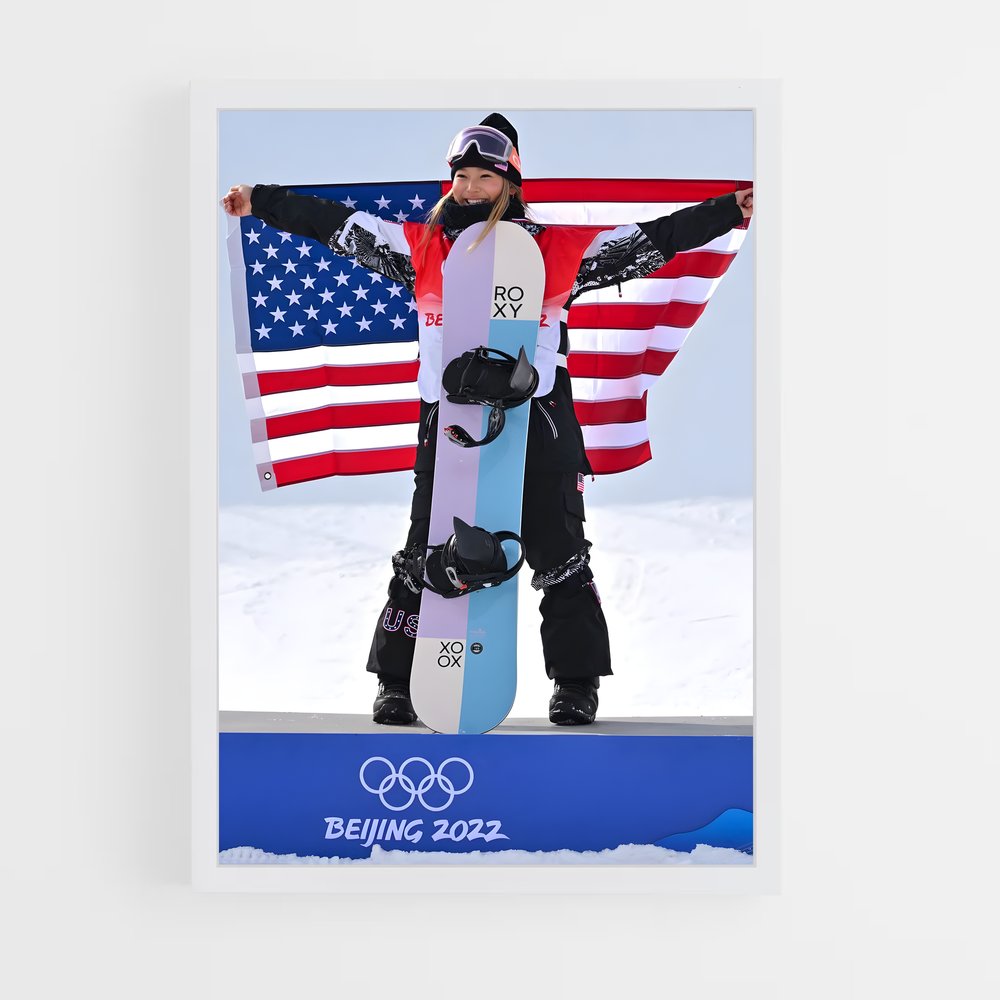 Poster Championne Snowboard (vue 3)