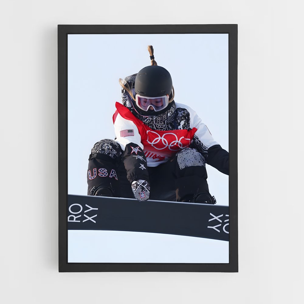 Poster Air Glisse Olympique – affiche Snowboard (vue 2)