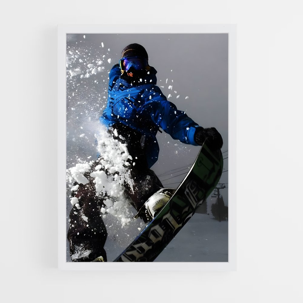 Poster Glisse Aventure – affiche Snowboard (vue 3)