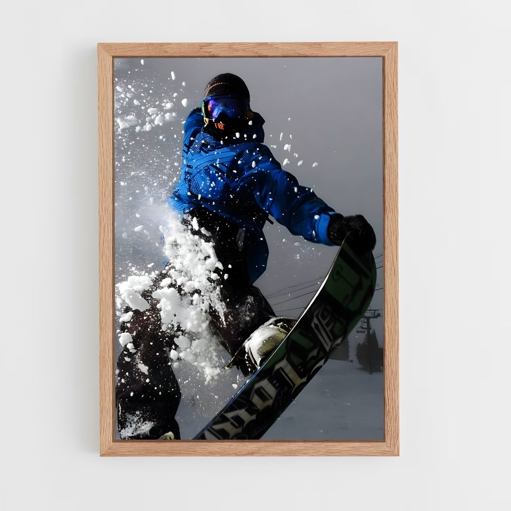 Poster Glisse Aventure – affiche Snowboard (vue 4)