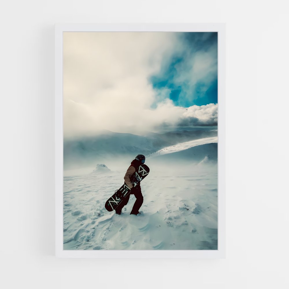 Poster Snow Adventure – affiche Snowboard (vue 3)