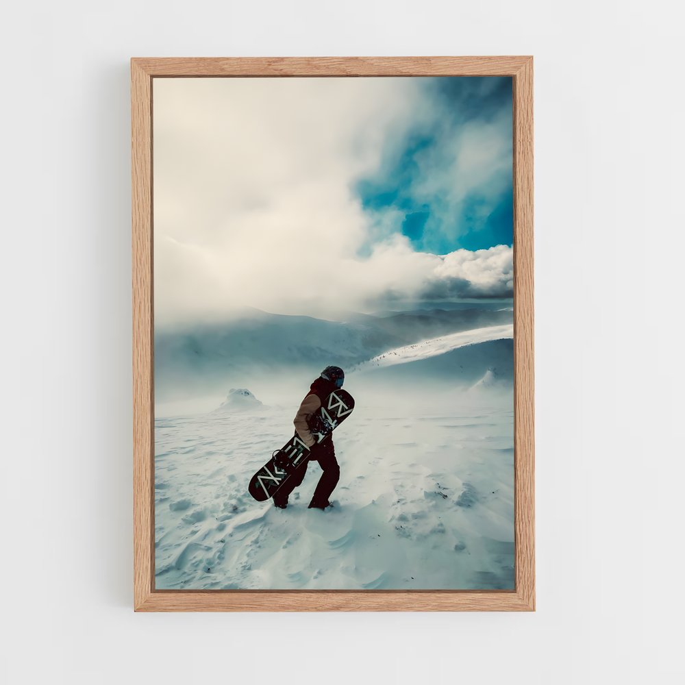 Poster Snow Adventure – affiche Snowboard (vue 4)