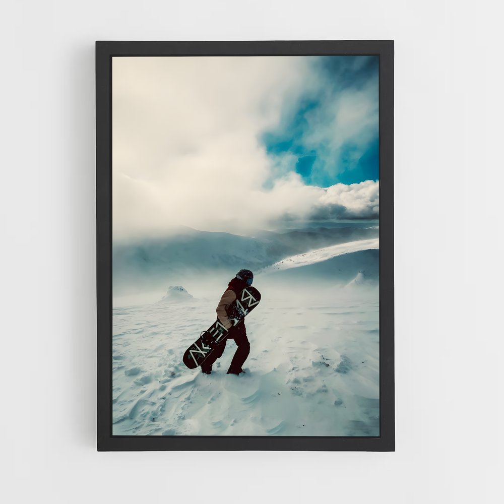 Poster Snow Adventure – affiche Snowboard (vue 2)
