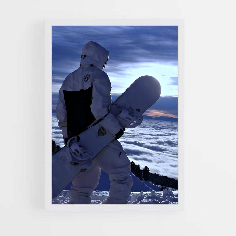 Poster Horizon Glacier – affiche Snowboard (vue 3)