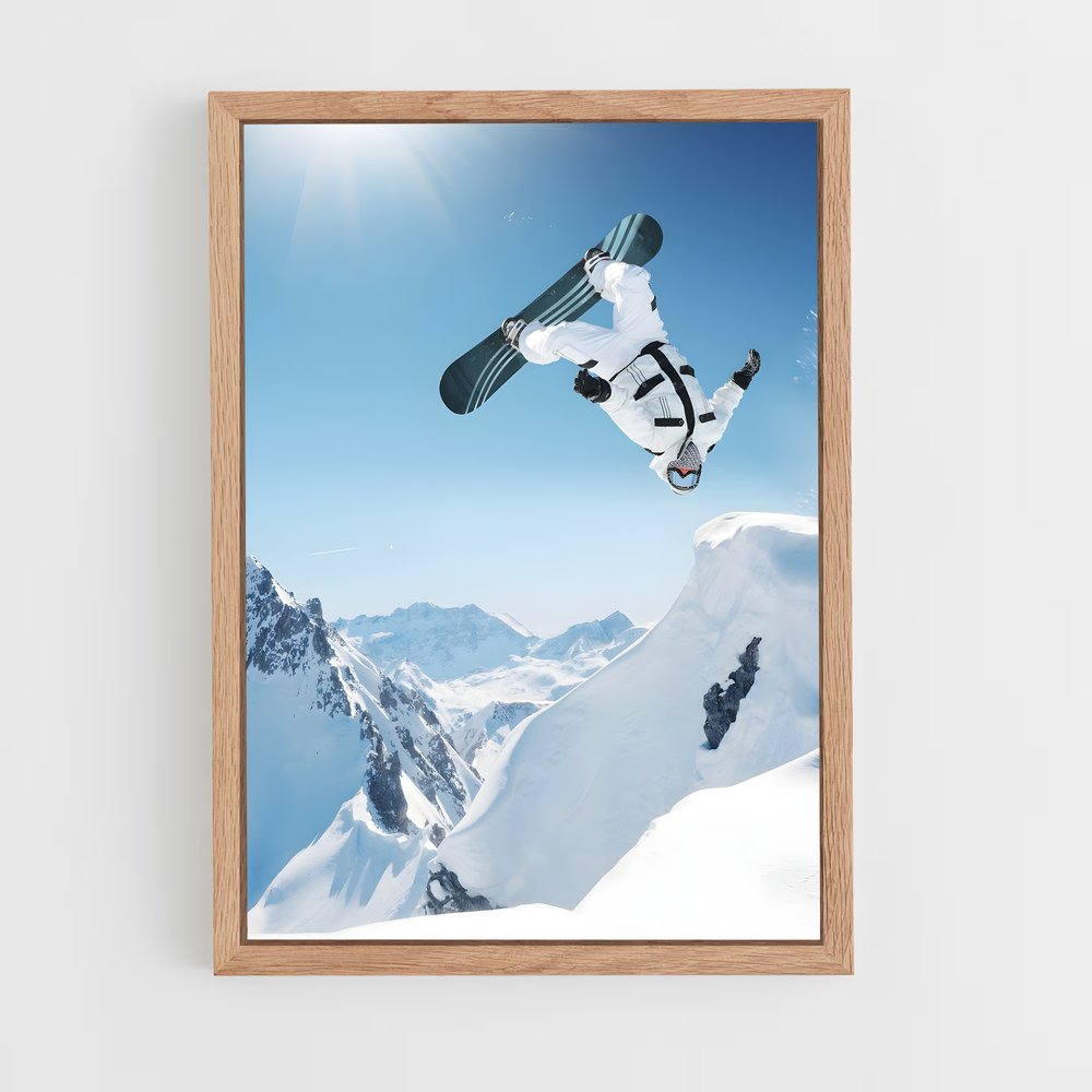 Poster Sauts Alpins – affiche Snowboard (vue 4)