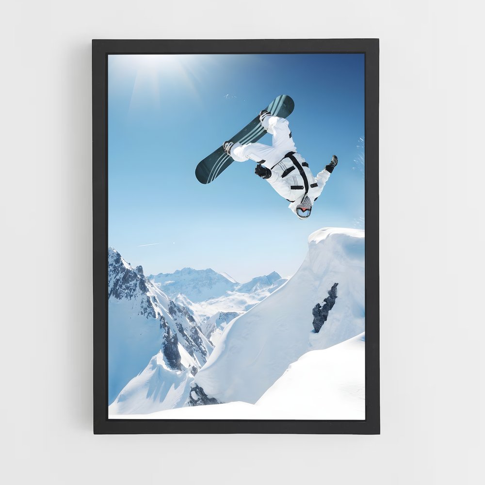 Poster Sauts Alpins – affiche Snowboard (vue 2)