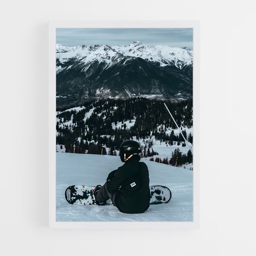 Poster Sommet de Glisse – affiche Snowboard (vue 3)