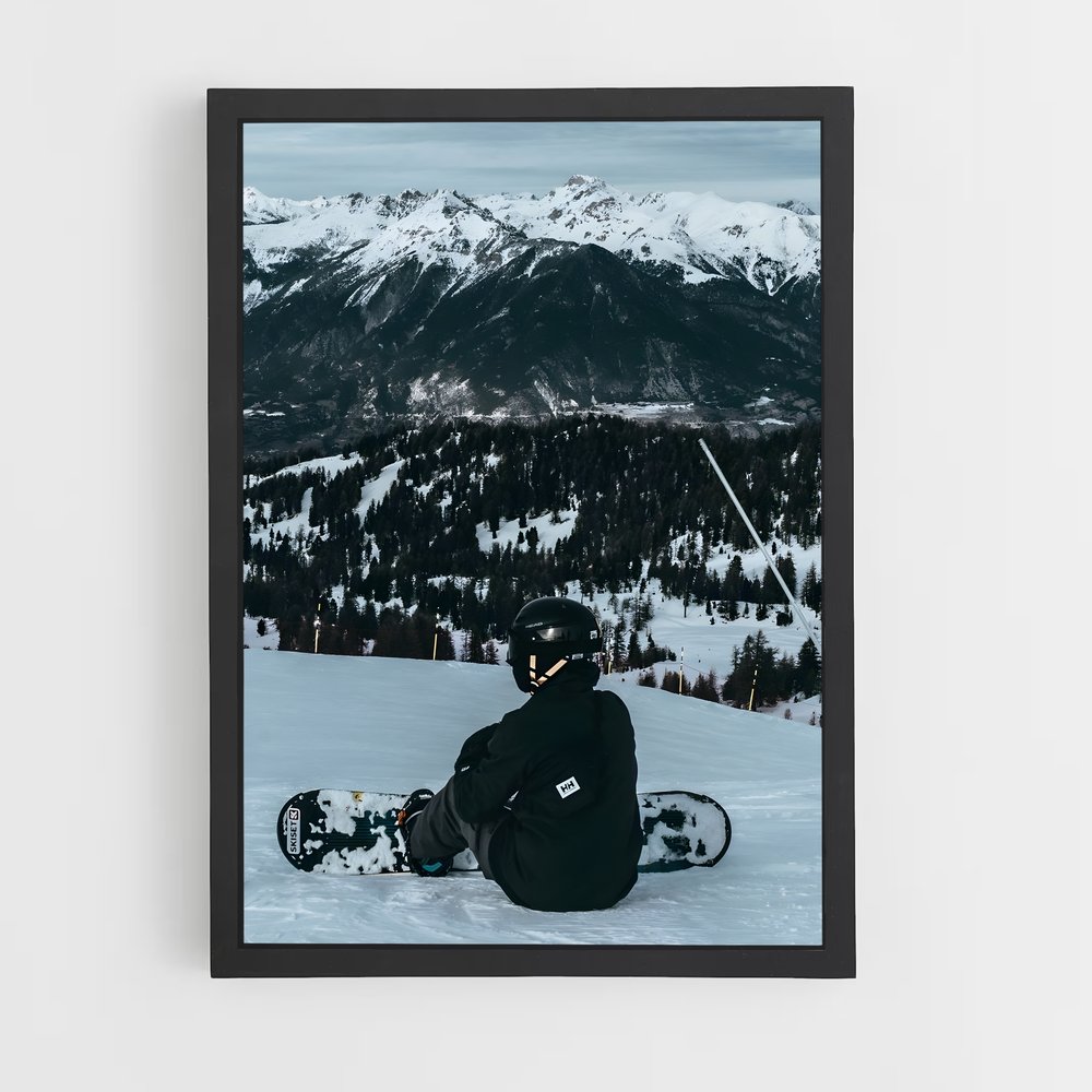 Poster Sommet de Glisse – affiche Snowboard (vue 2)
