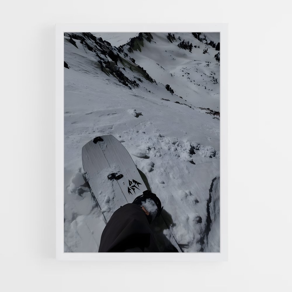 Poster Descente Alpiniste – affiche Snowboard (vue 3)