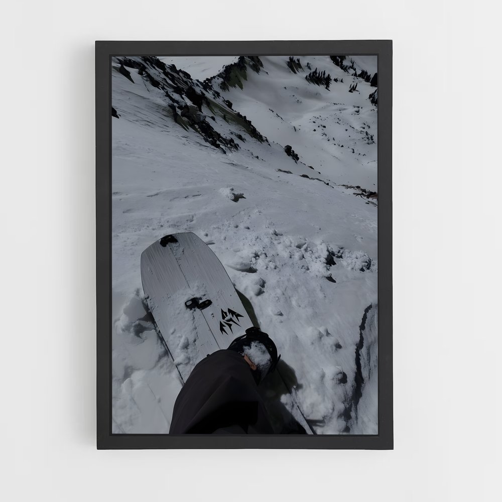 Poster Descente Alpiniste – affiche Snowboard (vue 2)