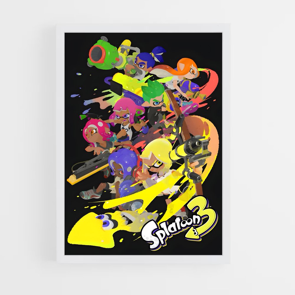Poster Splash Battle – affiche Splatoon (vue 3)