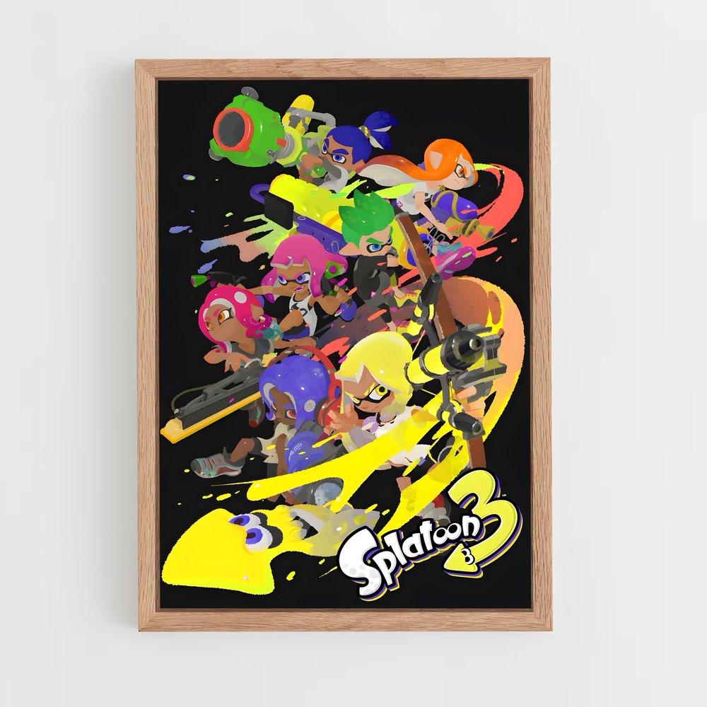 Poster Splash Battle – affiche Splatoon (vue 4)
