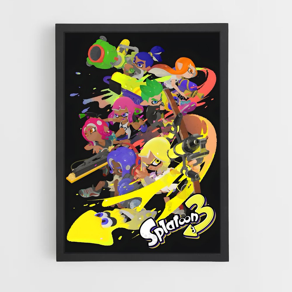 Poster Splash Battle – affiche Splatoon (vue 2)