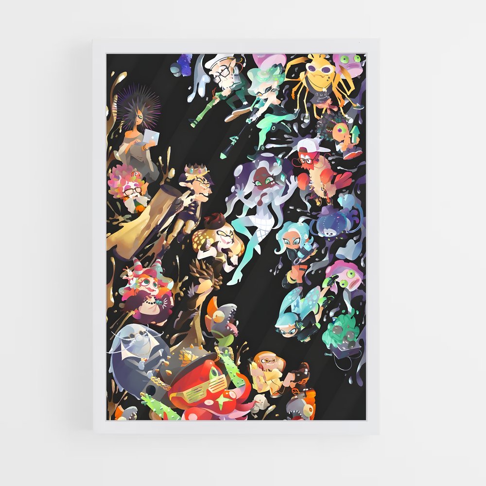 Poster Splash Art Battle – affiche Splatoon (vue 3)