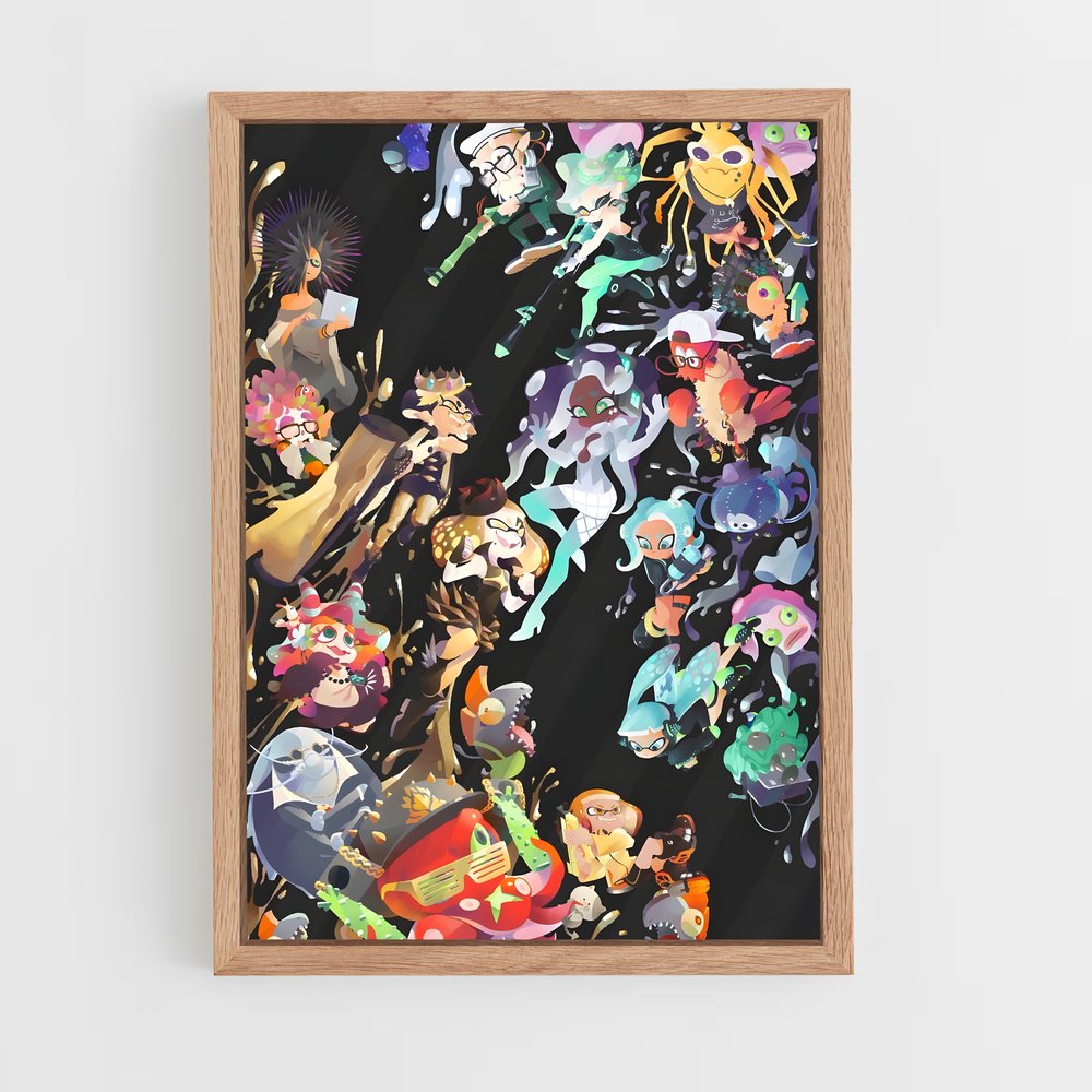 Poster Splash Art Battle – affiche Splatoon (vue 4)