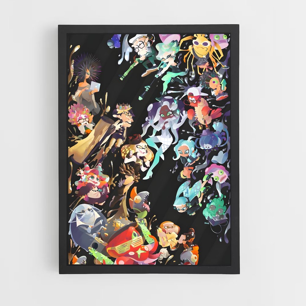 Poster Splash Art Battle – affiche Splatoon (vue 2)
