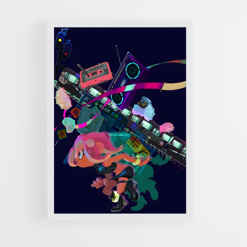 Poster Energie Inkling – affiche Splatoon (vue 3)
