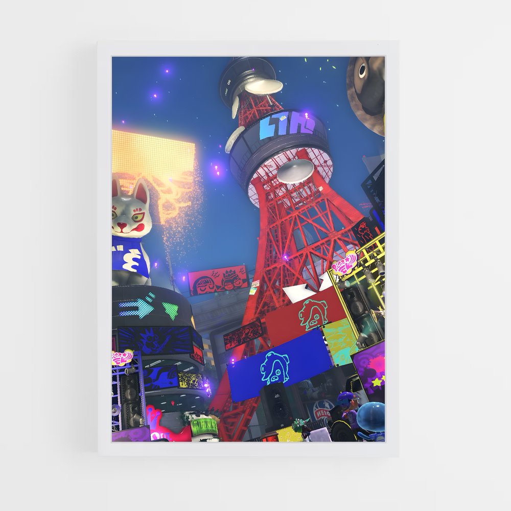 Poster Festival Urbain – affiche Splatoon (vue 3)