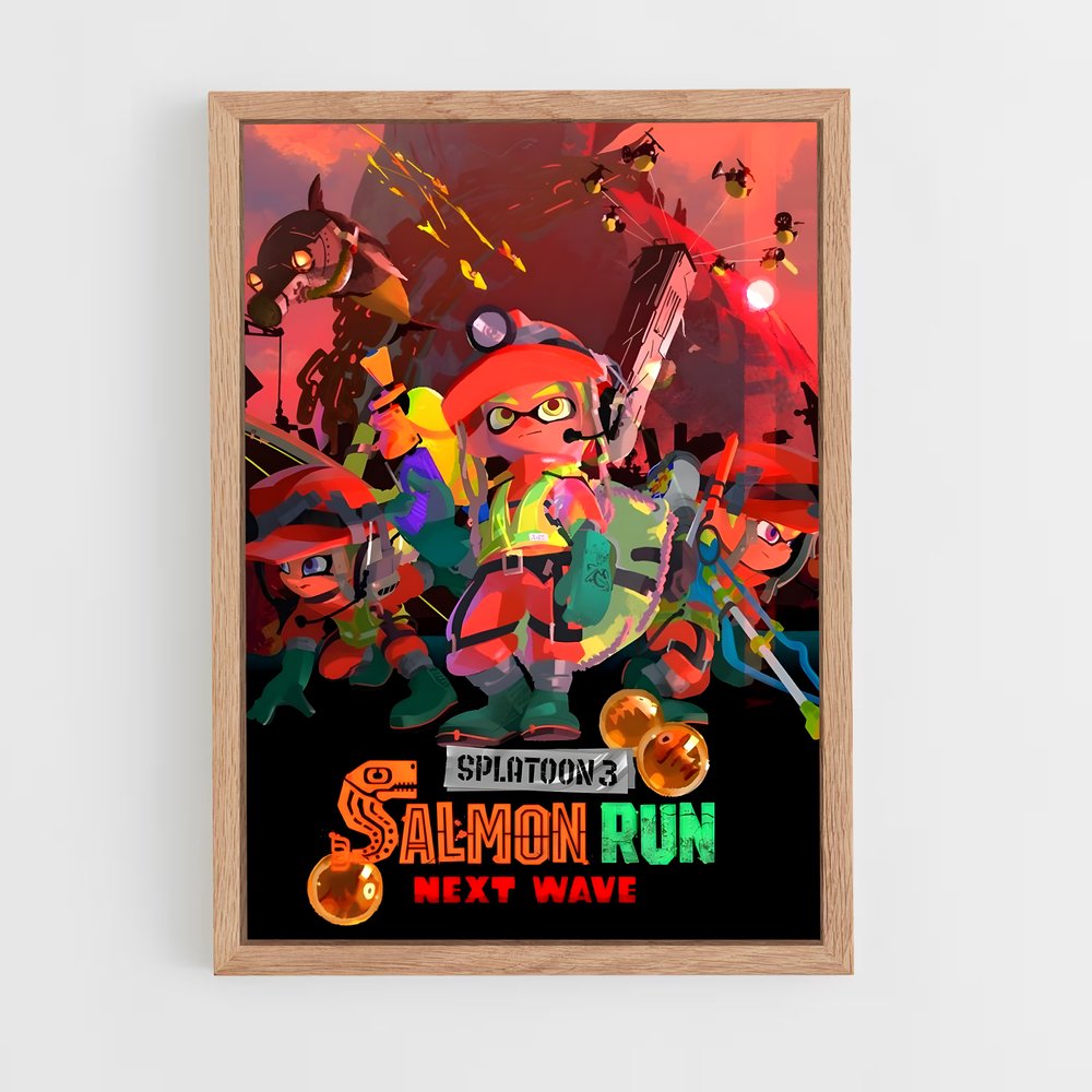 Poster Salmon Run Next Wave – affiche Splatoon (vue 4)