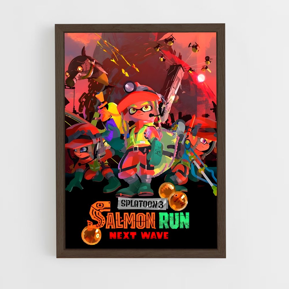 Poster Salmon Run Next Wave – affiche Splatoon (vue 5)