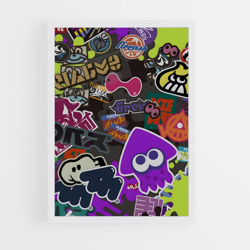 Poster Inkling Chaos – affiche Splatoon (vue 3)