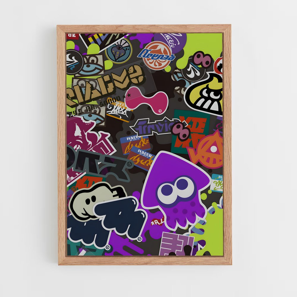 Poster Inkling Chaos – affiche Splatoon (vue 4)
