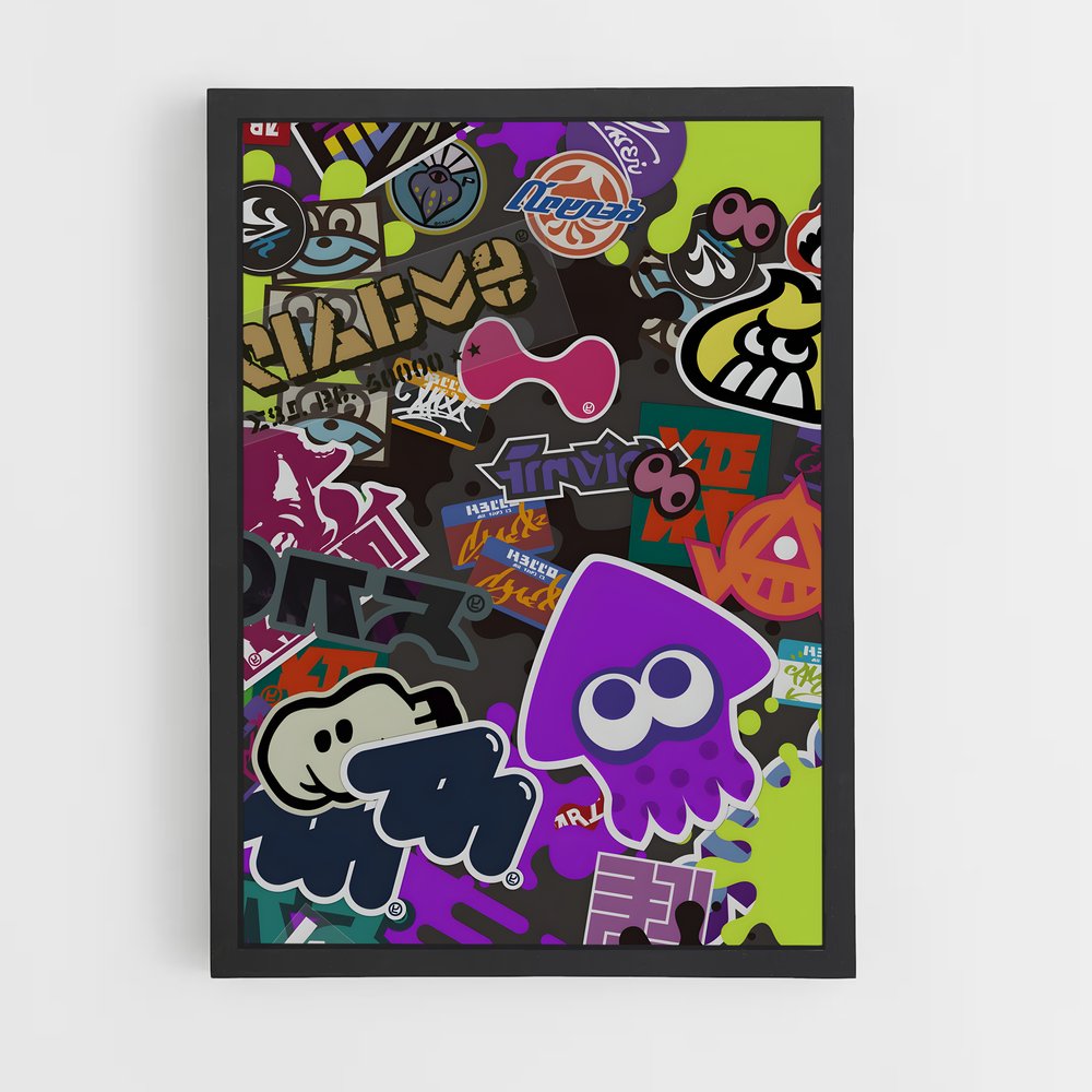 Poster Inkling Chaos – affiche Splatoon (vue 2)