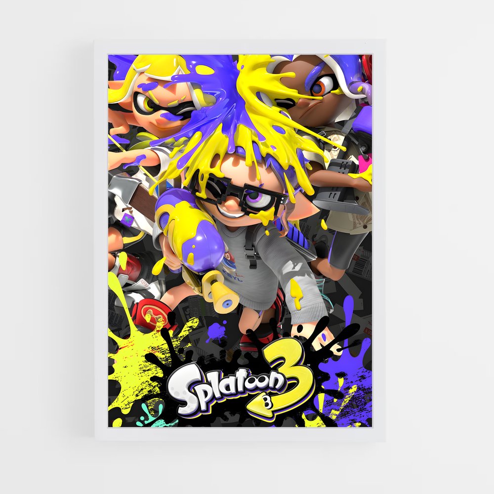 Poster Splash d'Encre 3 – affiche Splatoon (vue 3)