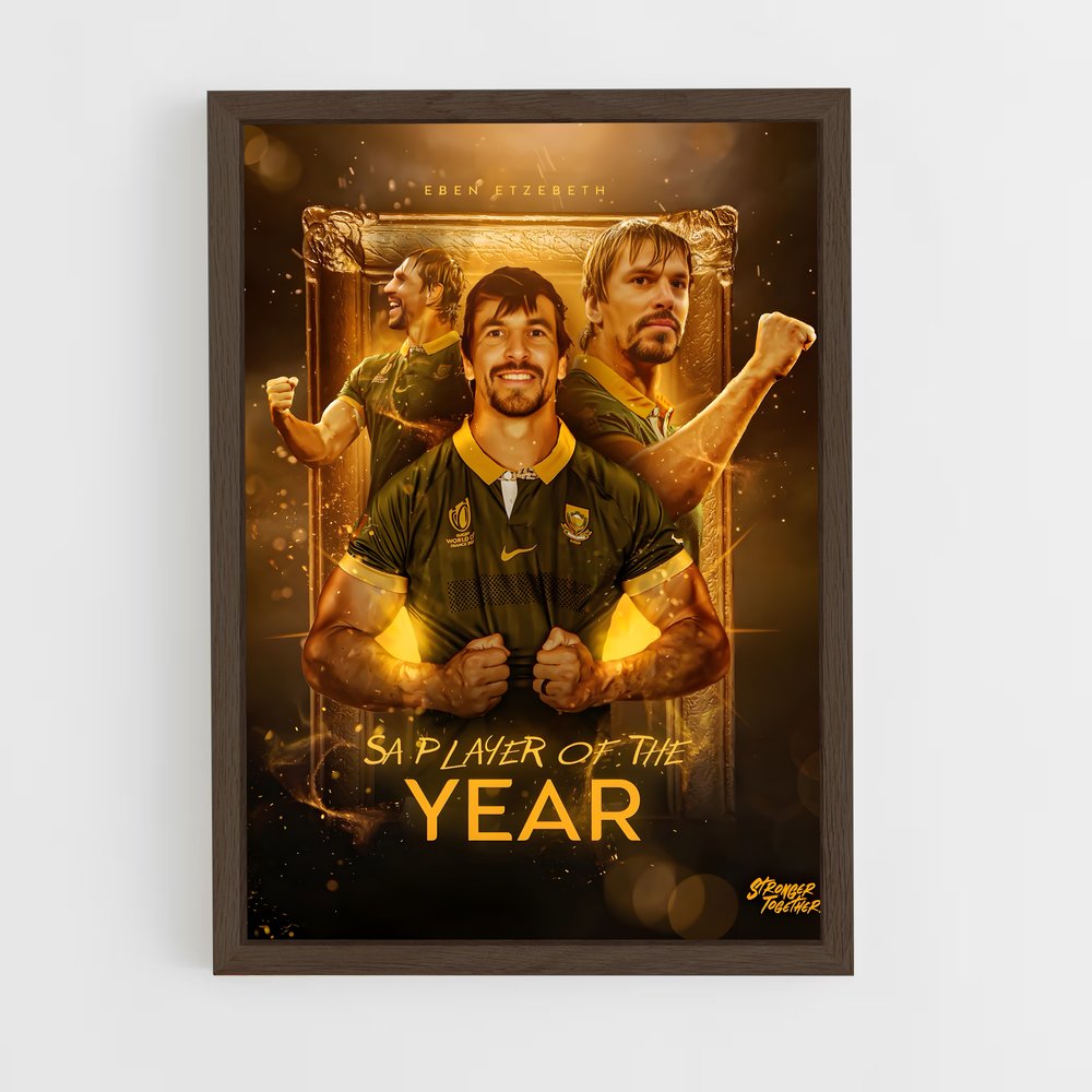 Poster Joueur de l'Année Springbok – affiche Rugby (vue 5)