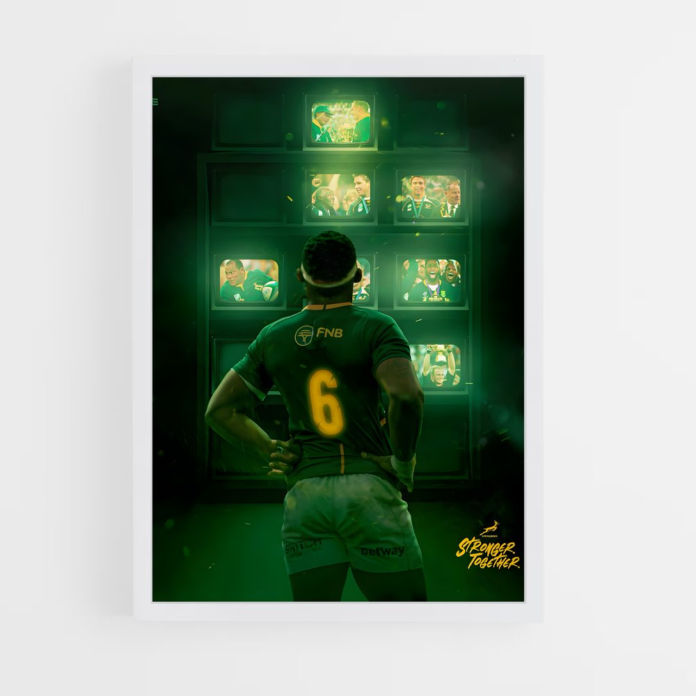 Poster Légende Springbok – affiche Rugby (vue 3)