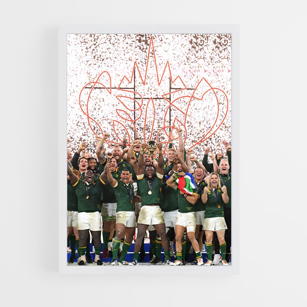 Poster Victoire des Springboks – affiche Rugby (vue 3)