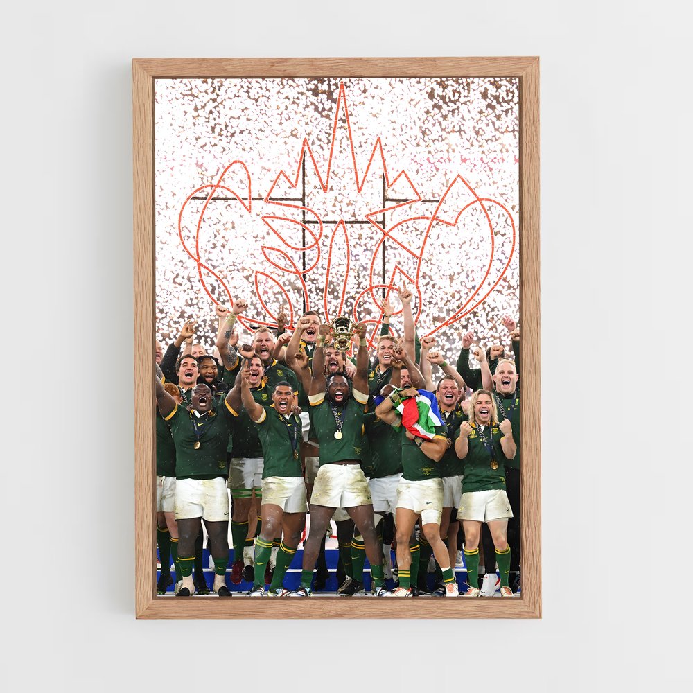 Poster Victoire des Springboks – affiche Rugby (vue 4)