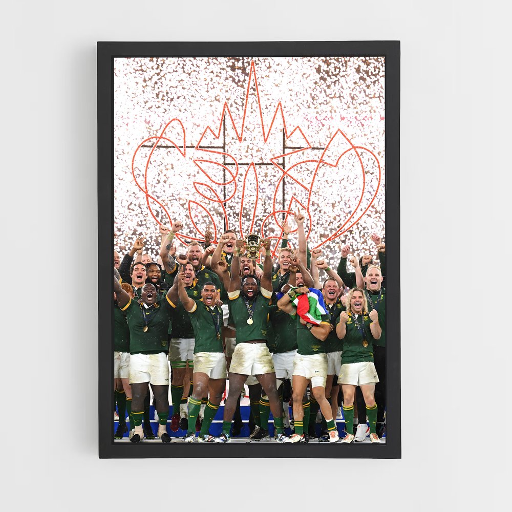 Poster Victoire des Springboks – affiche Rugby (vue 2)