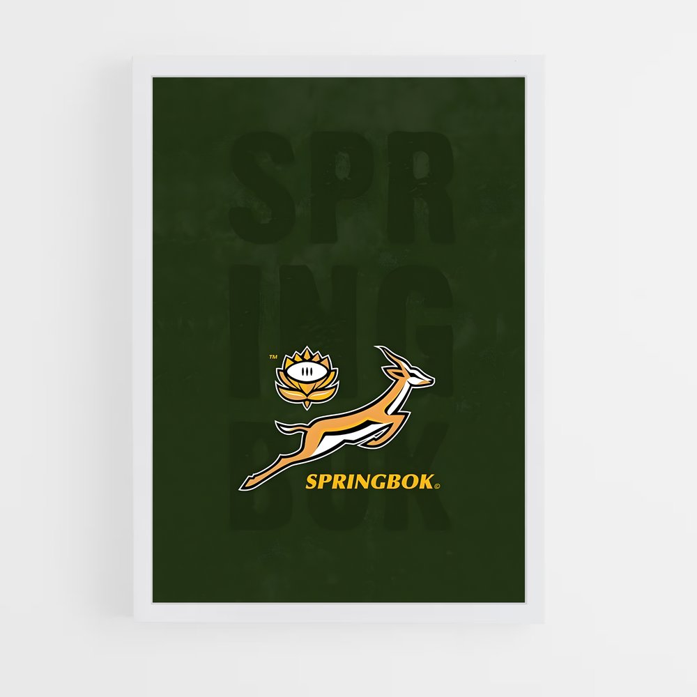 Poster Springbok Élan – affiche Rugby (vue 3)