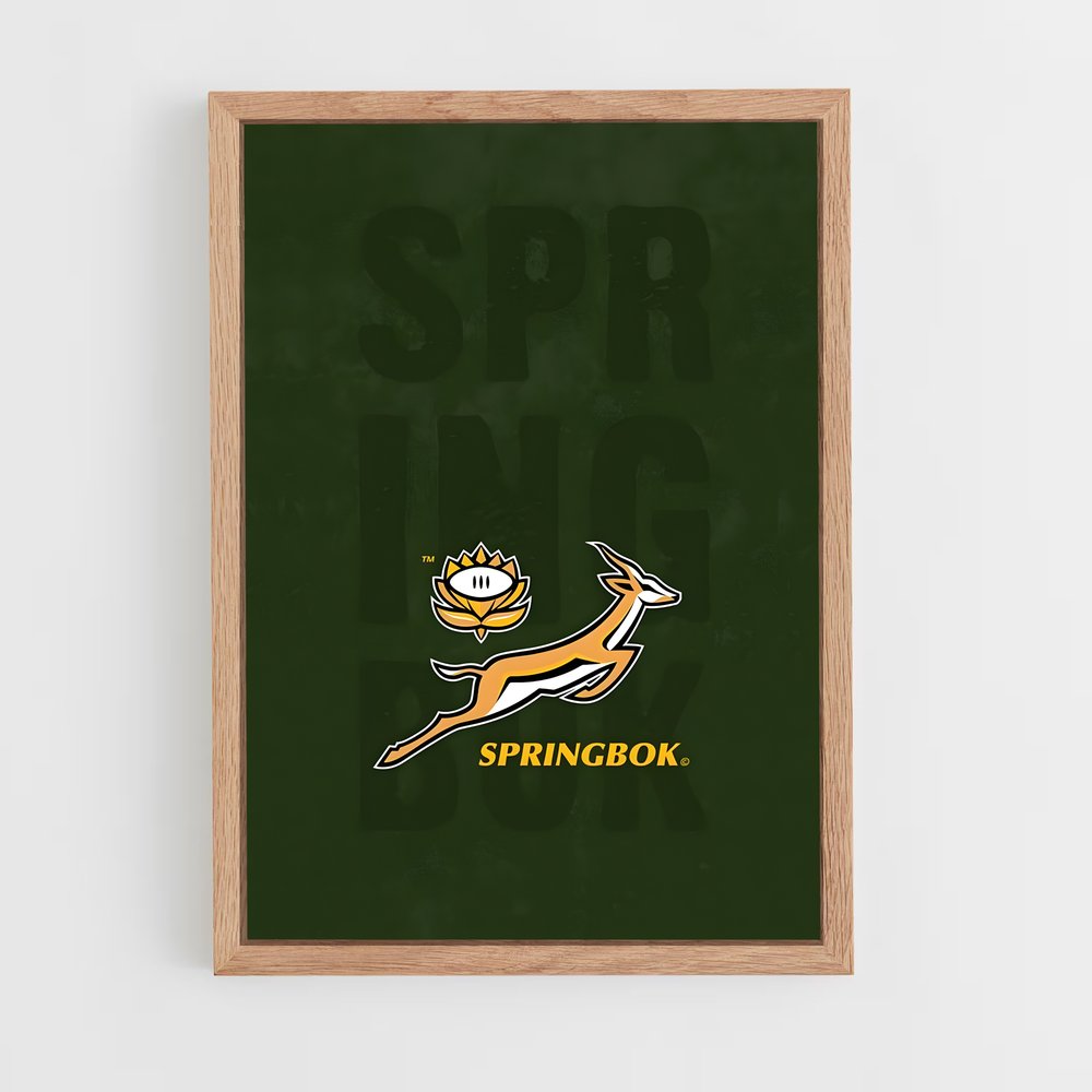Poster Springbok Élan – affiche Rugby (vue 4)