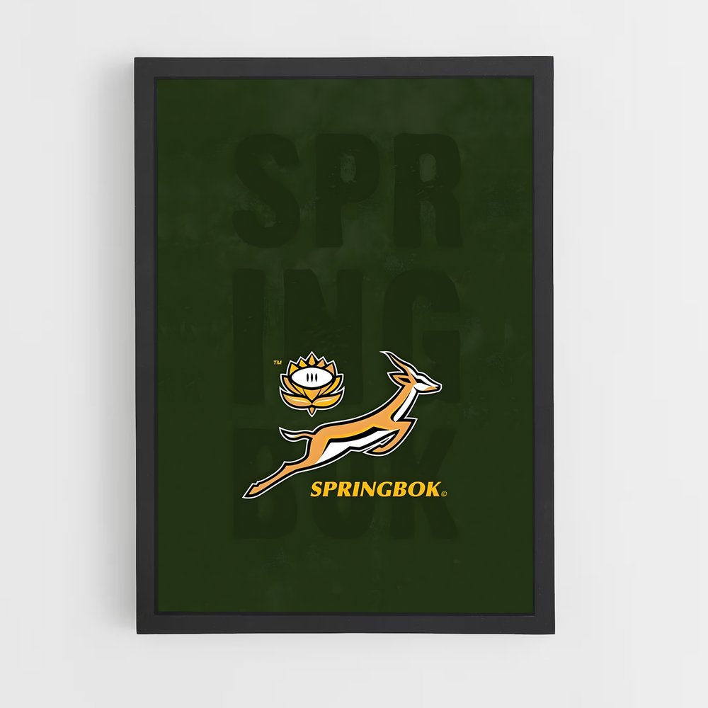 Poster Springbok Élan – affiche Rugby (vue 2)
