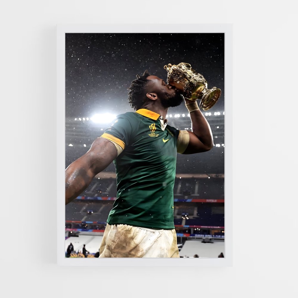 Poster Victoire Springbok – affiche Rugby (vue 3)