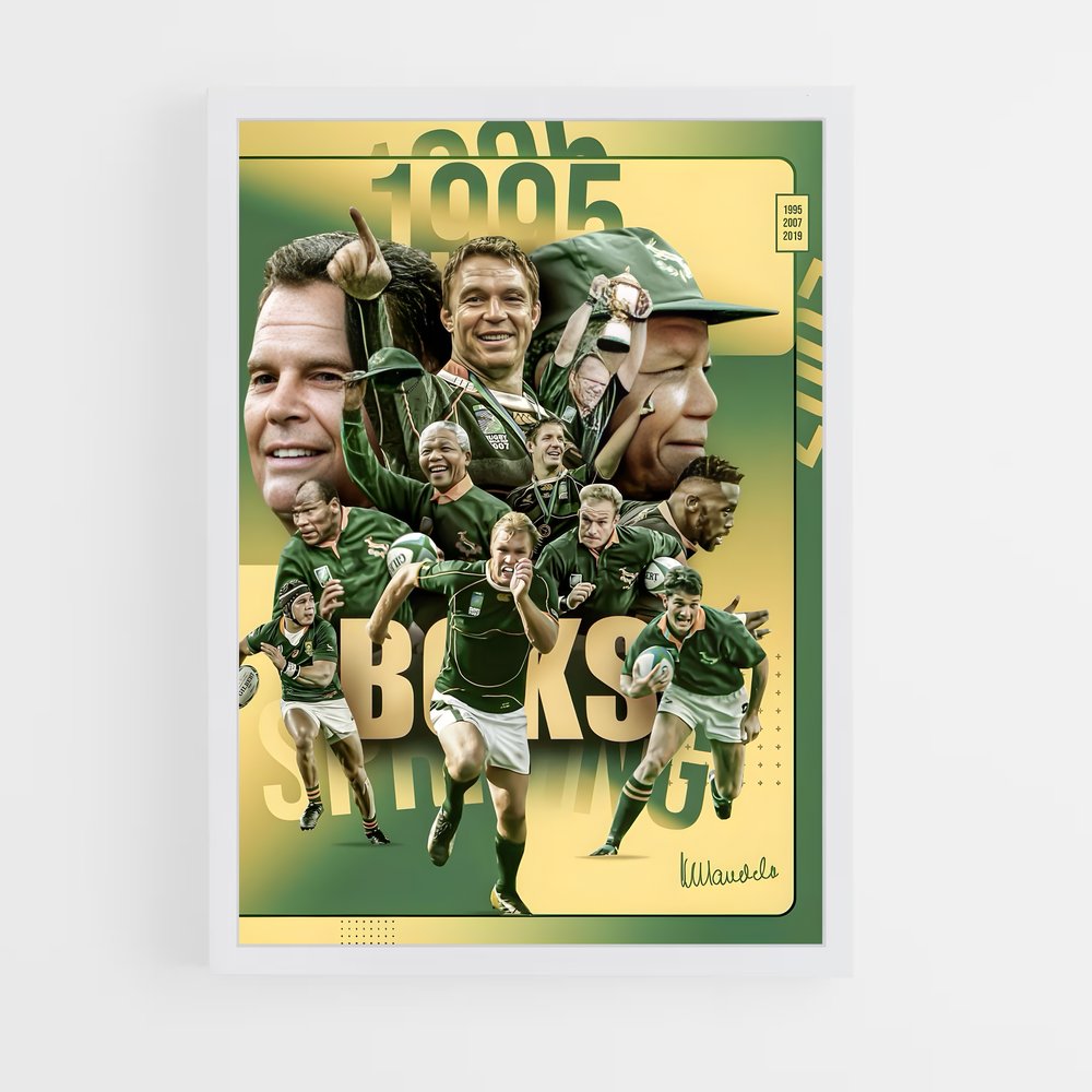 Poster Springboks Énergie – affiche Rugby (vue 3)