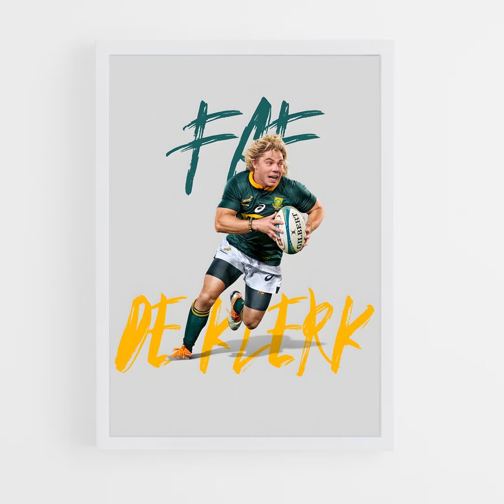 Poster Springbok Dynamique – affiche Rugby (vue 3)