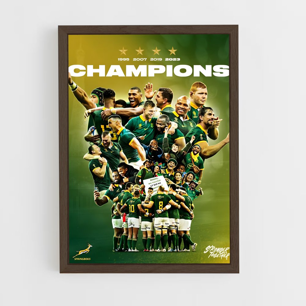 Poster Champions Springboks – affiche Rugby (vue 5)